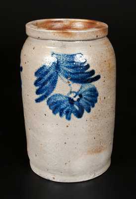Small-Sized Stoneware Jar with Hanging Floral Decoration, Baltimore, circa 1850