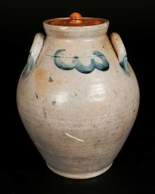 SMITH & DAY / NORWALK Stoneware Lidded Jar with Cobalt Decoration