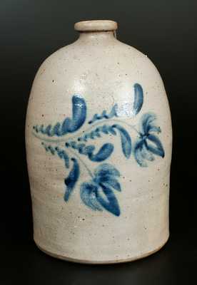2 Gal. D. P. SHENFELDER / READING, PA Stoneware Jug with Floral Decoration