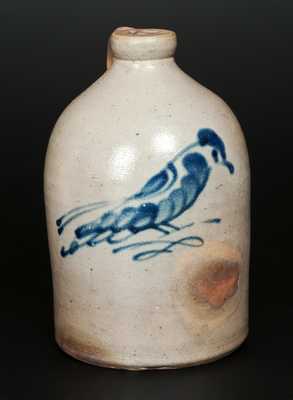 1 Gal. Stoneware Jug with Ornate Bird Decoration