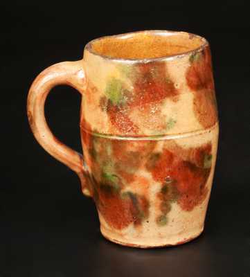 Shenandoah Valley Multi-Glazed Redware Mug