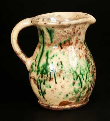 Shenandoah Valley Multi-Glazed Redware Pitcher