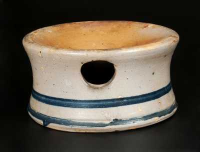Stoneware Spittoon with Striped Decoration, possibly Newville, PA