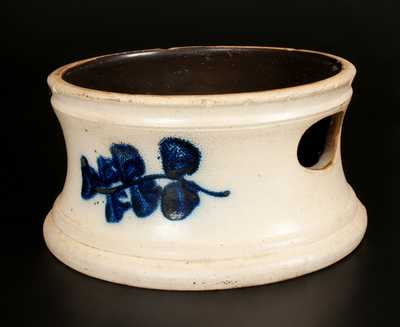 Stoneware Spittoon with Floral Decoration att. Whites Utica