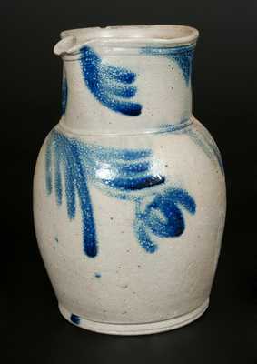 1 Gal. Stoneware Pitcher with Floral Decoration, Baltimore, circa 1850