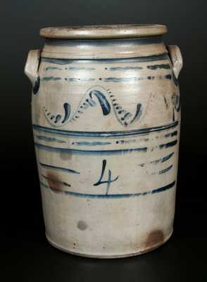 Rare 4 Gal. J. HAMILTON (Greensboro, PA) Stoneware Crock