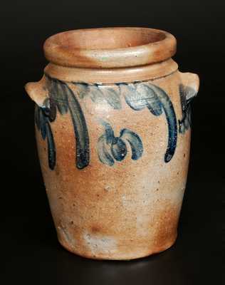 1/2 Gal. Stoneware Jar with Hanging Tulip Decoration, Baltimore, circa 1840