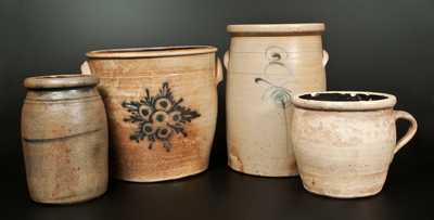 Lot of Four: Antique Stoneware Vessels