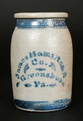 JAS. HAMILTON & CO / GREENSBORO, PA Stoneware Crock