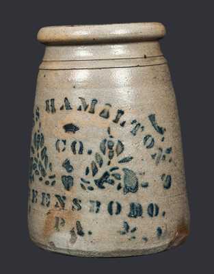 JAMES HAMILTON & CO. / GREENSBORO, PA Stoneware Canning Jar