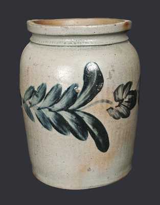 1 Gal. Stoneware Jar with Floral Decoration, Baltimore, circa 1830