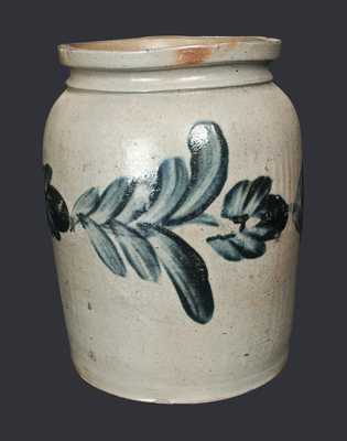 1 Gal. Stoneware Jar with Floral Decoration, Baltimore, circa 1830