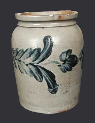 1 Gal. Stoneware Jar with Floral Decoration, Baltimore, circa 1830
