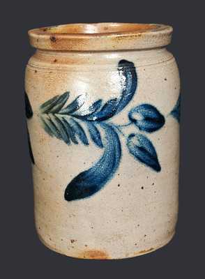 Stoneware Jar with Brushed Floral Decoration att. Richard Remmey, Philadelphia