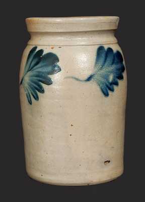 Small-Sized Stoneware Jar with Leaf Decoration att. Richard Remmey, Philadelphia, PA