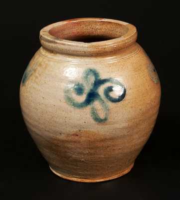Rare Small-Sized Stoneware Jar attib. Captain James Morgan, Cheesequake, NJ, 18th century