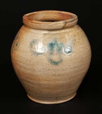 Rare Small-Sized Stoneware Jar attib. Captain James Morgan, Cheesequake, NJ, 18th century