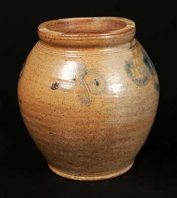 Rare Small-Sized Stoneware Jar attib. Captain James Morgan, Cheesequake, NJ, 18th century