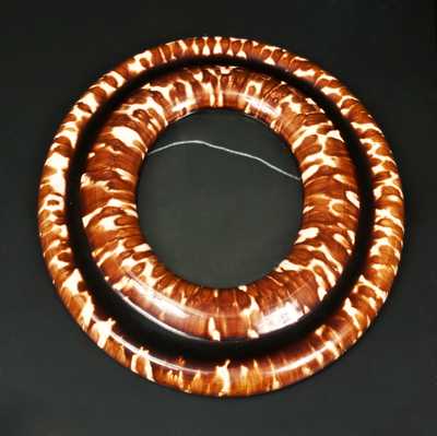 Rockingham-Glazed Picture Frame, probably Bennington, VT, mid 19th century.