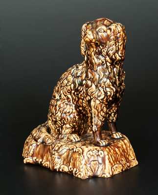 Rockingham-Glazed Spaniel Doorstop, probably East Liverpool, Ohio, third quarter 19th century