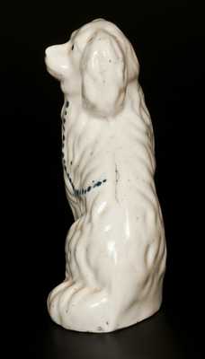 Cobalt-Decorated Stoneware Spaniel Doorstop, Ohio or possibly Texas origin, fourth quarter 19th century