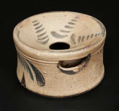 Western PA Cobalt-Decorated Stoneware Spittoon, circa 1875