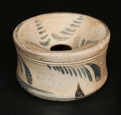 Western PA Cobalt-Decorated Stoneware Spittoon, circa 1875