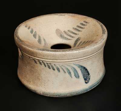 Western PA Cobalt-Decorated Stoneware Spittoon, circa 1875