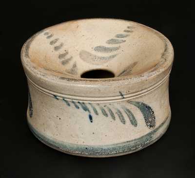 Western PA Cobalt-Decorated Stoneware Spittoon, circa 1875