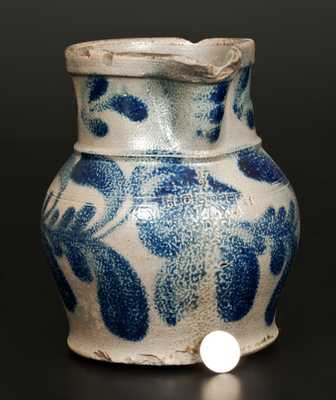 Very Rare H. C. SMITH / ALEXA, DC Half-Gallon Stoneware Pitcher with Floral Decoration