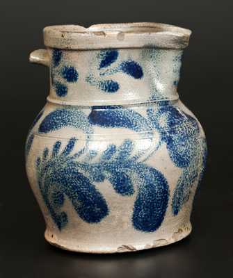 Very Rare H. C. SMITH / ALEXA, DC Half-Gallon Stoneware Pitcher with Floral Decoration