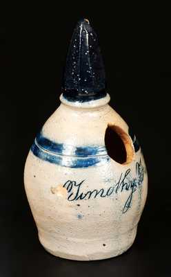 Very Unusual Stoneware Birdhouse or Bank Inscribed