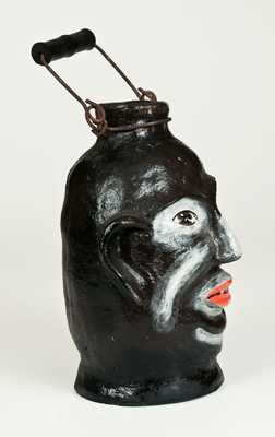 Very Rare Cold Painted Face Jug