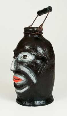 Very Rare Cold Painted Face Jug