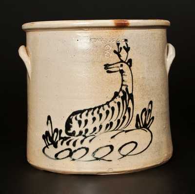 EDMANDS & CO (Charlestown, MA) Stoneware Deer Crock