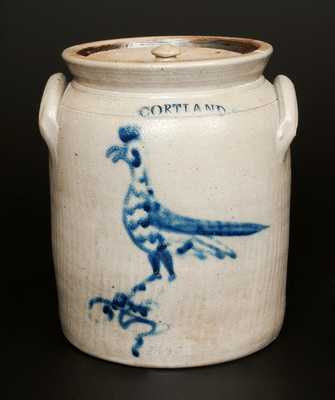 CORTLAND, New York, Stoneware "Goony Bird" Jar