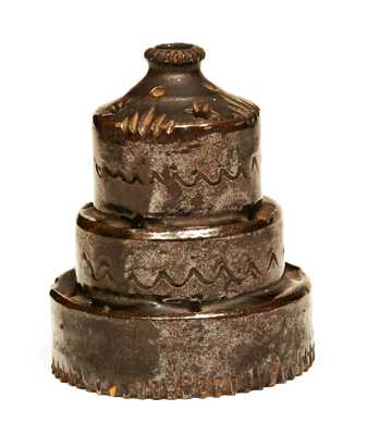 Elaborate Redware Inkstand Inscribed 