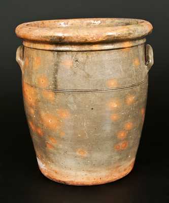 Rare 6 Gal. Galena, IL Handled Redware Jar