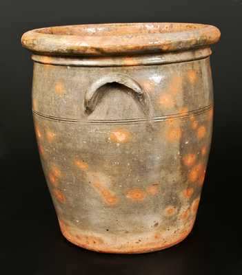 Rare 6 Gal. Galena, IL Handled Redware Jar
