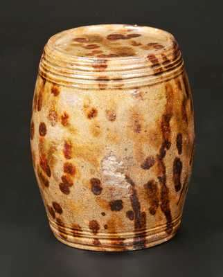 Glazed Redware Rundlet, American, possibly New England, early to mid 19th century.