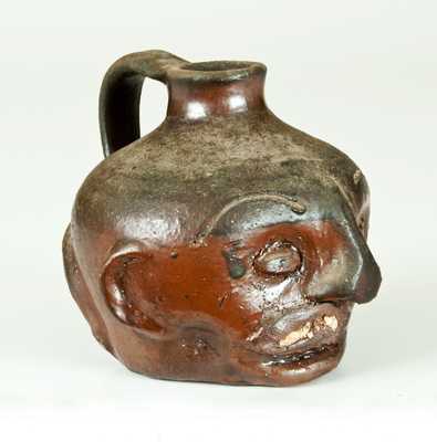 Rare Glazed Southern Stoneware Face Jug