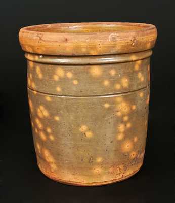 2 Gal. Redware Cream Jar att. Galena, IL