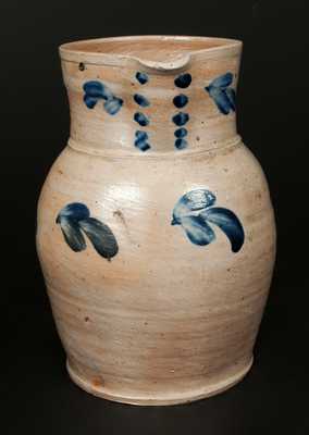 Unusual Decorated Stoneware Pitcher, Baltimore, circa 1870