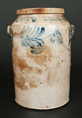 4 Gal. Stoneware Water Cooler with Profuse Floral Decoration, Philadelphia, circa 1860