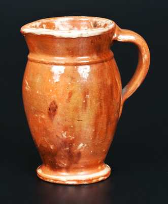 Shenandoah Valley Redware Cream Pitcher, Strasburg, Virginia, late 19th century