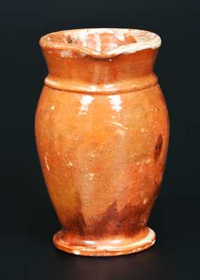 Shenandoah Valley Redware Cream Pitcher, Strasburg, Virginia, late 19th century