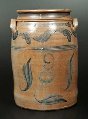 Boughner Stoneware Jar with Freehand Cobalt Decoration, Greensboro, PA origin, circa 1860