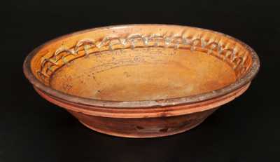 Slip-Decorated Redware Bowl, possibly Hagerstown, MD, circa 1800-1830