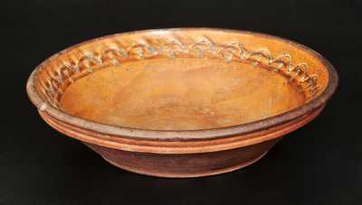 Slip-Decorated Redware Bowl, possibly Hagerstown, MD, circa 1800-1830