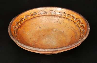 Slip-Decorated Redware Bowl, possibly Hagerstown, MD, circa 1800-1830